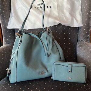 Coach bag with matching wallet